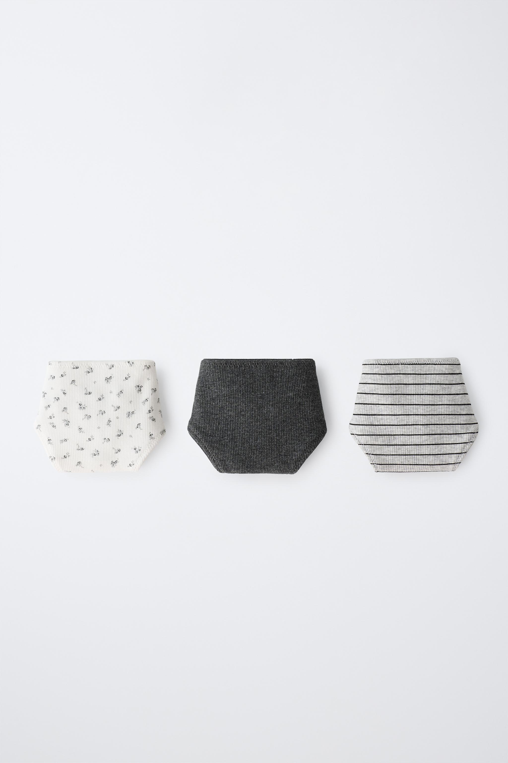 8-14 ANS/ LOT DE TROIS CULOTTES RAYURES ET FLEURS